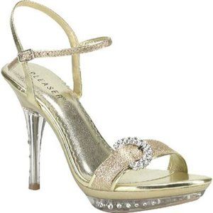 MONET, GOLD GLITTER - Pleaser Heels Shoes